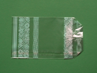 Bodenbeutel, bedruckt 1-fbg "weisse Spitze" 